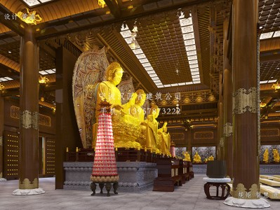 龙川寺庙大雄宝殿装修设计施工