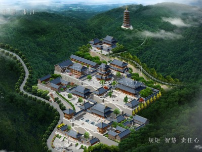 龙川龙王寺古建规划设计布局图